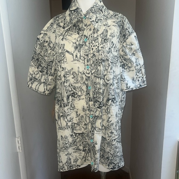 after life at the saloon hand made button down - Picture 3 of 14